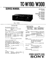 Sony TC-W190 - Service Manual 